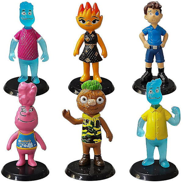 6 stk. Elementære Mini Figur Legetøj Børn Drenge Piger Dukke Actionfigurer Skrivebords Dekorationer Gaver[HK]