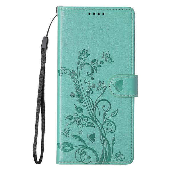 Blommigt fjärilsplånboksfodral [HK] green