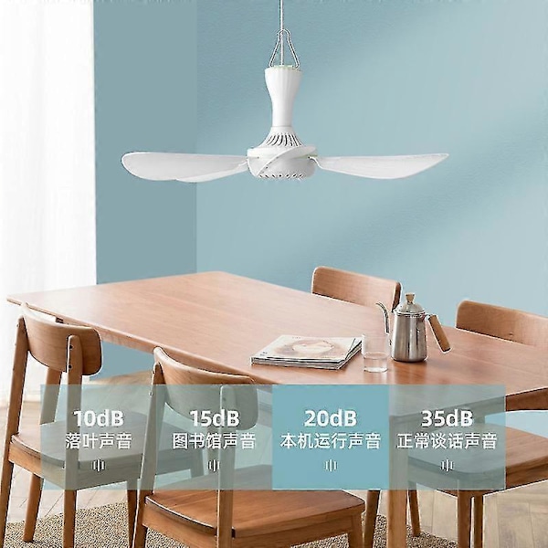 Lille Elektrisk Loftventilator 5 Blade Høj Vindkraft Køleventilator Til Hjemmet Indendørs[HK] 3