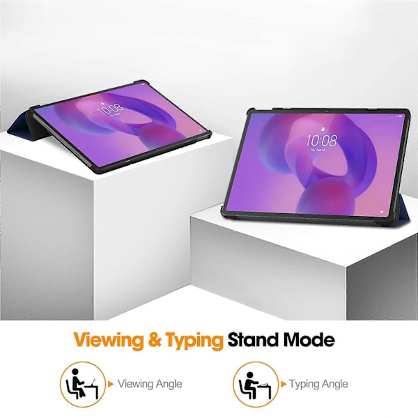 For Lenovo Idea Tab Pro Deksel Anti-Fall Lær Stativ Nettbrettdeksel - Grå[HK] Dark Blue Multicolor