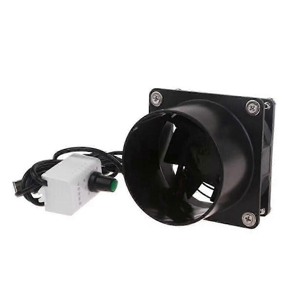 USB Hastighedskontrol Ventilator Røgabsorberende Emhætte Ventilator Rørkanal Udstødningsventilator USB Justerbar Hastighedsventilator[HK] Black