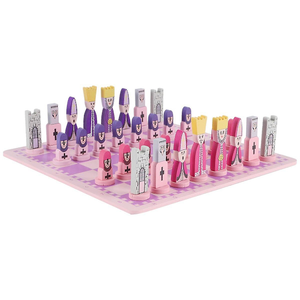 Matka shakkilauta shakkilauta opettavainen ja aikuiset pinkki[HK] Multicolor