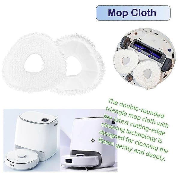 Moppduk lämplig för NARWAL T10 J1 J2 robotdammsugare tillbehör Mikrofiber Moppduk Sopmopp Kit[HK]