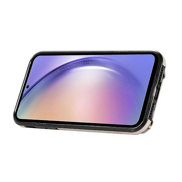 För Samsung Galaxy A52 4g / A52s 5g / A52 5g Fodral Korthållare PU Läder Telefonskal med Ställ [HK] Beige