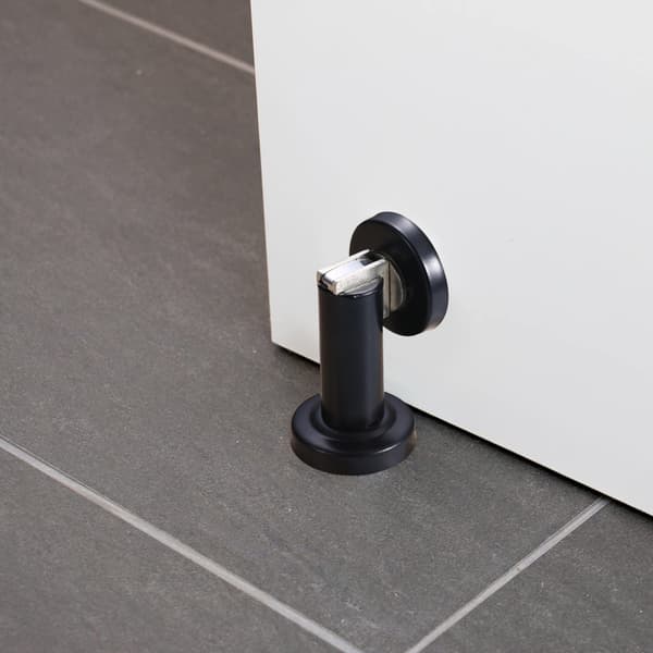 Magnetisk dørstopper rustfrit stål sort[HK]
