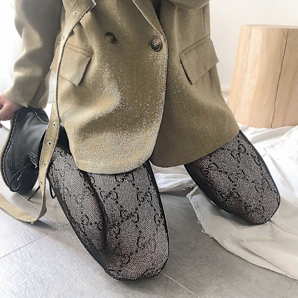 Dobbelt Bogstav Cc Gennemsigtig Slim Pantyhose Fiskenet Strømper Sexede Strømper Pantyhose Fest Klub[HK] C