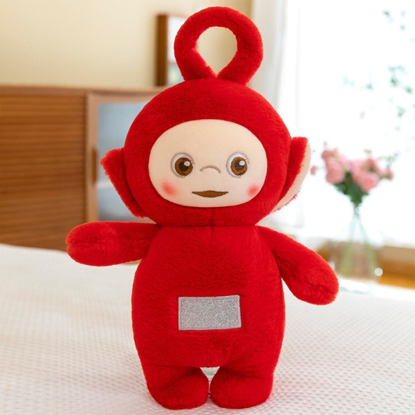 Teletubbies Animerede Karakterer Omgivet af Plys Actionfigurer Soothing Legetøj Pige Tegneserie Dukker Børns Feriegaver[HK] red 17.7In