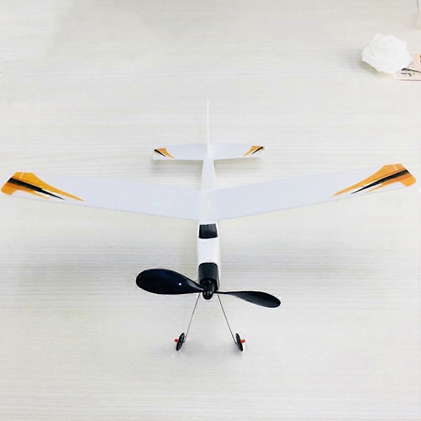Leksaksflygplan för barn, gummibandsdriven dubbeldäckare, modell för barn 2 st [HK]
