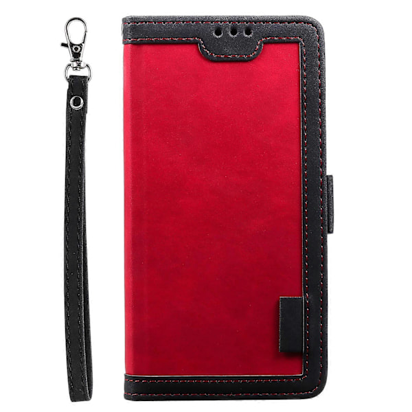 Plånboksfodral för Samsung Galaxy A16 RFID-skydd Ställ Läder Telefonskal [HK] Red