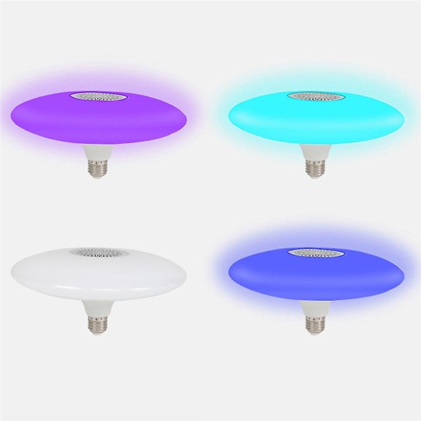 Musik Loftlampe Rgb Farveskiftende Led Lampe Med Bluetooth Højttaler Fjernbetjening[HkkK] 160mm20w