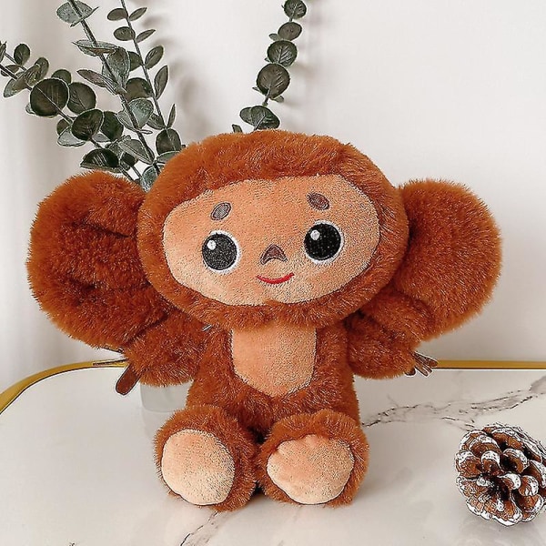 Cheburashka apa plysch stor öra apa plysch leksak docka för barn födelsedag julklapp[HhkK] Brown 38cm