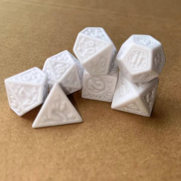 Sæt med 7 polyedriske terninger DND terningesæt Spillebrikker til bordspil Brætspil Dungeons and Dragon tilbehør Blå[HK] Blue