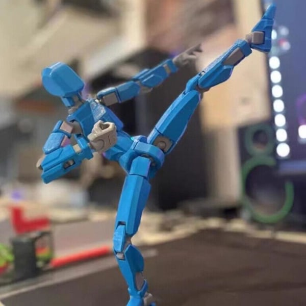 T13 Action FigureTitan 13 Action Figure Robot Action Figure3D Printed Action[HK] Black Blue