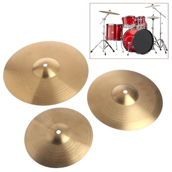 Brass Jazz Drum Crash Cymbals Alloy Cymbal Hi-hat För Trumspelare 8 Tums Storlek Trumma([HK])