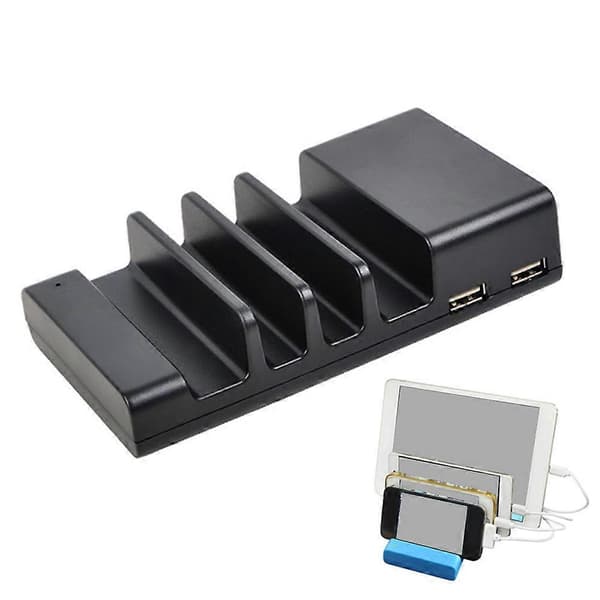 Mobiltelefonstativ Base USB-hub Dock for lading av 4 enheter[HK]