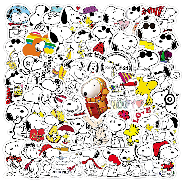 50 kpl/setti Peanuts Snoopy DIY vedenpitävät matkalaukku kannettava tietokone kuppi rullalauta tarrat [HK]