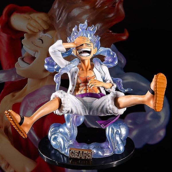 17 cm Anime One Piece Figuuri Luffy Gear 5 Toimintafiguuri Aurinkojumala Luffy Nika Pvc Toimintahahmopatsas Keräilymalli Nukkelelut[HK] Red