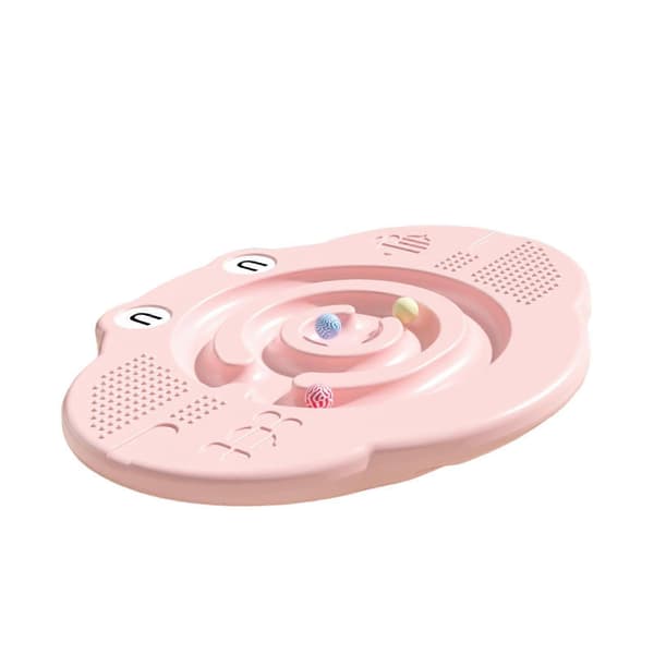 Balansbräda för barn, vickbräda med halkskydd, utveckling med balansboll, sensorisk gungbräda [HK] pink