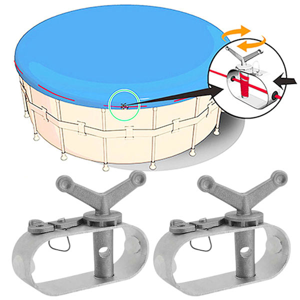 HK Aluminiumkabelspännare för poolskydd 2pcs
