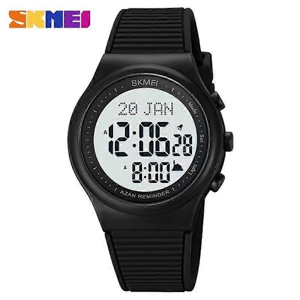 Skmei 1981 Klokke for Bønn med Qibla Kompass Adhan Alarm Hijri Islamsk Armbåndsur reloj hombre Baklys Muslim Azan Herreklokker[HK] color 3