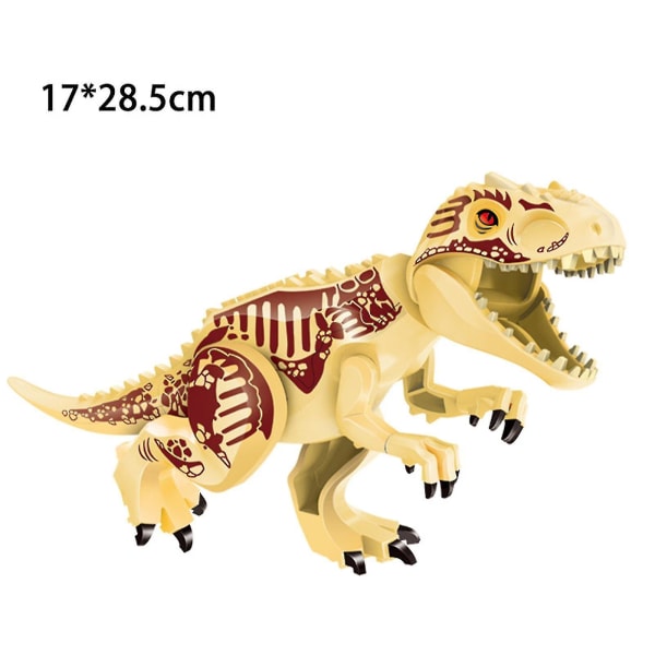 Dinosauriefigurer Indominus T Rex Blocks Leksaker Stort Dinosaurieblock, Barnfödelsedagsfest1[HK] Beige hybrid tyrannosaurus rex