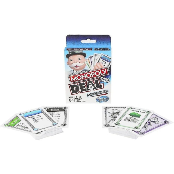 Monopoly Deal -pikakorttipeli perheille, 8-vuotiaille ja sitä vanhemmille lapsille ja 2–5 pelaajalle[HK]