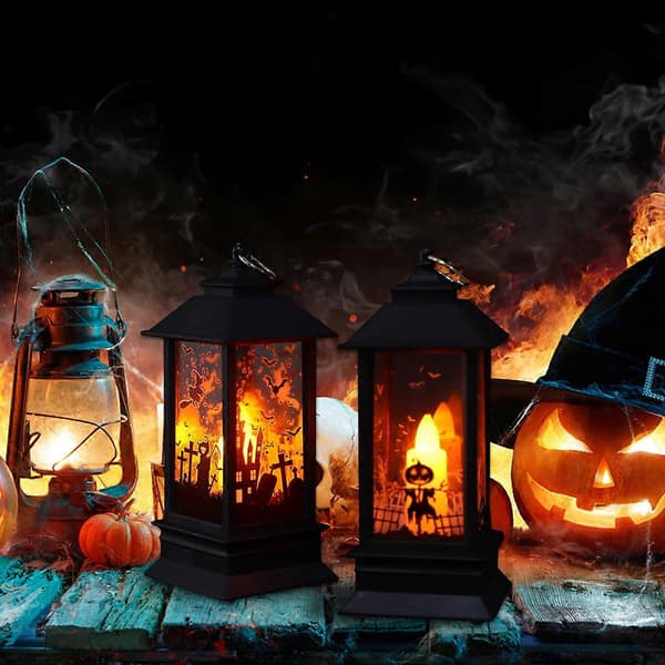 Halloween LED Lys Elektronisk Lyslampe for Dekorasjon 2 stk Plast[HK]