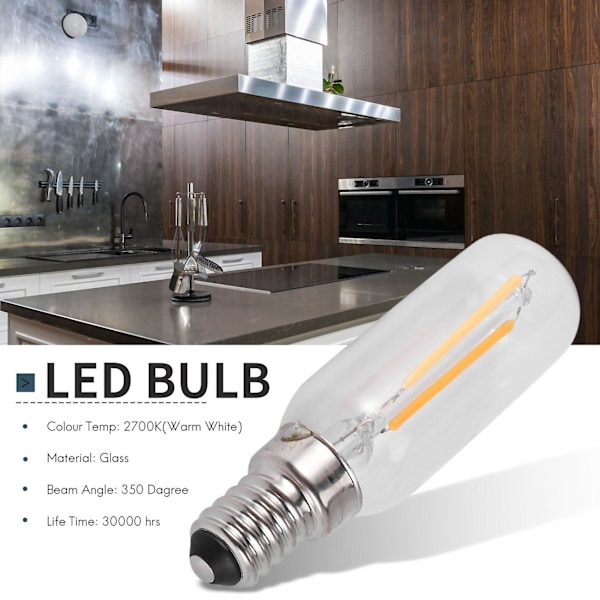 2x E14 3W LED Spiskåpa Extraktorfläktlampa[HkkK] Warm White