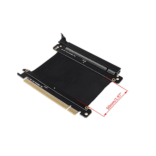 Full Speed 3.0 GPU Pystyteline antijam PCI-E x16 3.0 jatkokaapelilla [HK] 40cm