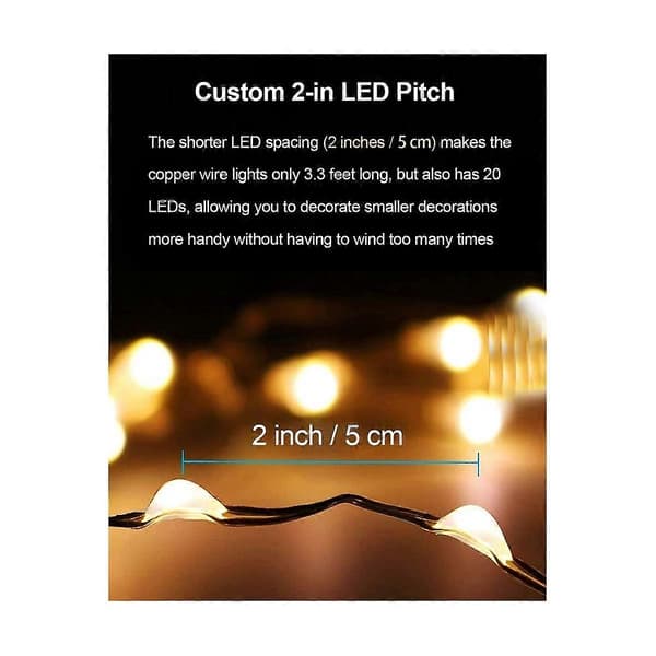 LED Mini Lights Star String 20-pack 1m 20 LED Fairy Lights för Mason Jars Jul Varmvit Present [HK]