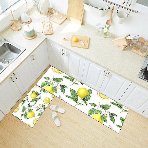 HK Keittiömatto Liukumaton Vedenpitävä Keittiömatto Ja Matto Ergonomisesti Mukava Seisova Matto-26 lemon 40*120