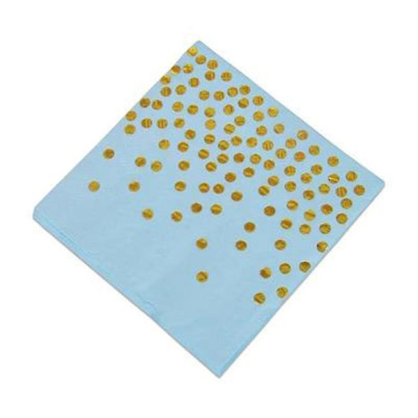 HK 100-pack cocktail-servetter - 3-lagers lyxpappersservetter - engångsservetter för bröllop Blue
