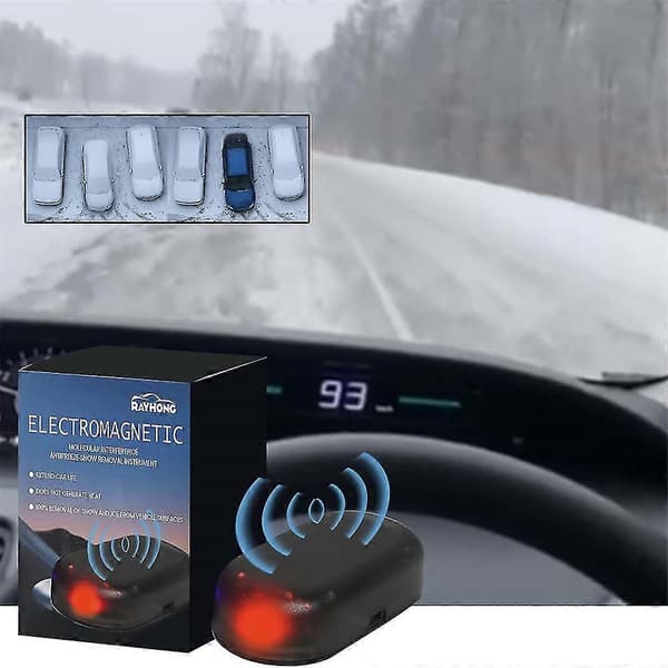 2 stk. Elektromagnetisk snefjernelse, Elektromagnetisk molekylær interferens frostsikring snefjernelsesinstrument [HK]
