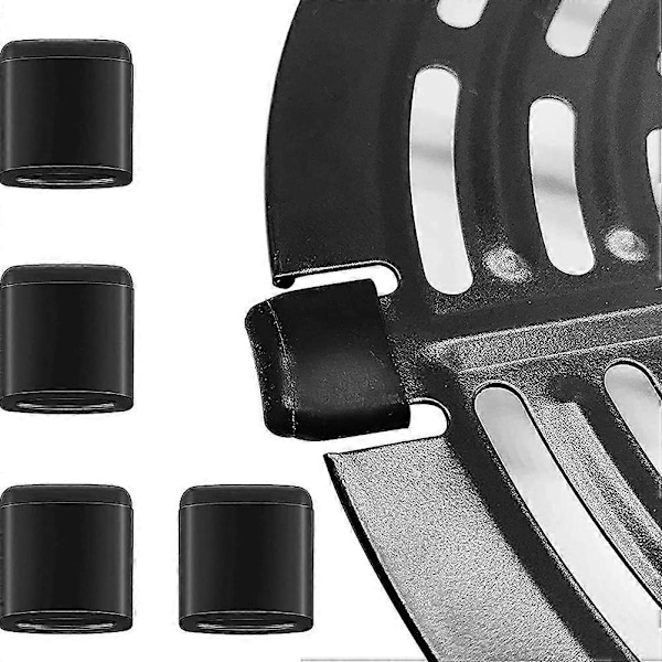 10 stk. Silikonebumpere til Airfryer, erstatning af silikonelapper til Airfryer grillpande, Airfryer tilbehør [HK] Black 1.3X1.1CM