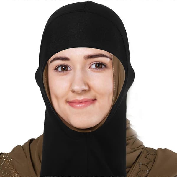 Muslimsk Hijabhette Dame Inner Hijab Halsdeksel Skjerf Svart[HK]