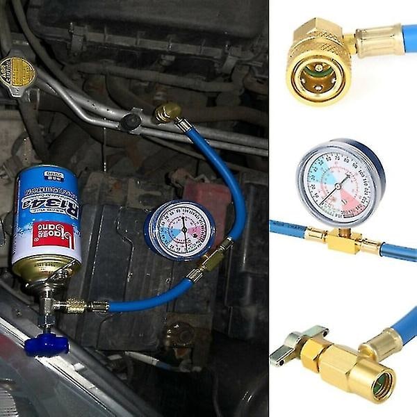 R134a Automobilt kølemiddel Gas påfyldningsværktøj med trykmåler Aircondition Kølemiddel