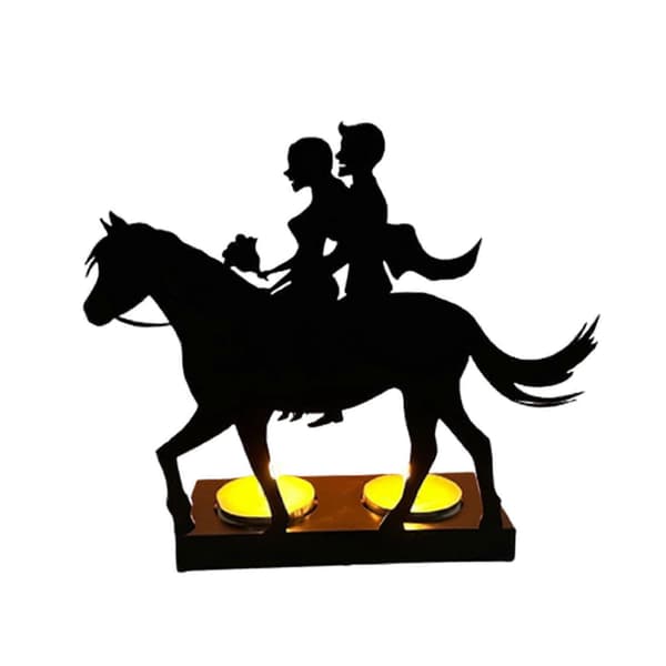 Metalllysestake Par Lysestake Valentinsdagsgave Romantisk Telysestake Julepynt til hjemmet[HK] 10A
