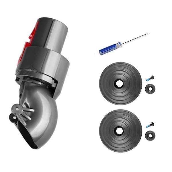 För V11/V15/SV14/SV15/SV16/SV22 Dammsugare Direct Drive Högt Vridmoment Munstycken V-Ball Hjul 100W Ersättning Walkbee[HK] Gray Red