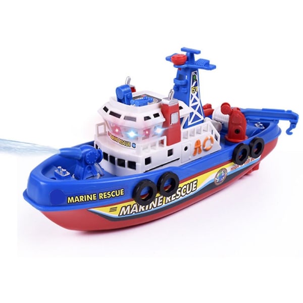 Barnemusikk Lett Vannspray Elektrisk Marine Rescue Brann Båtmodell Utdanningsleketøy[HK]