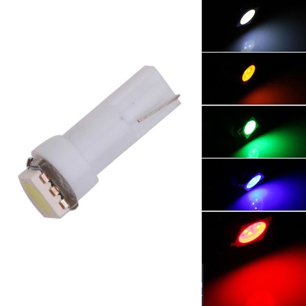 HK 10 kpl T5 5050 1SMD LED 12V 0,5W polttimot kojelaudan mittarin valaisimeen Red