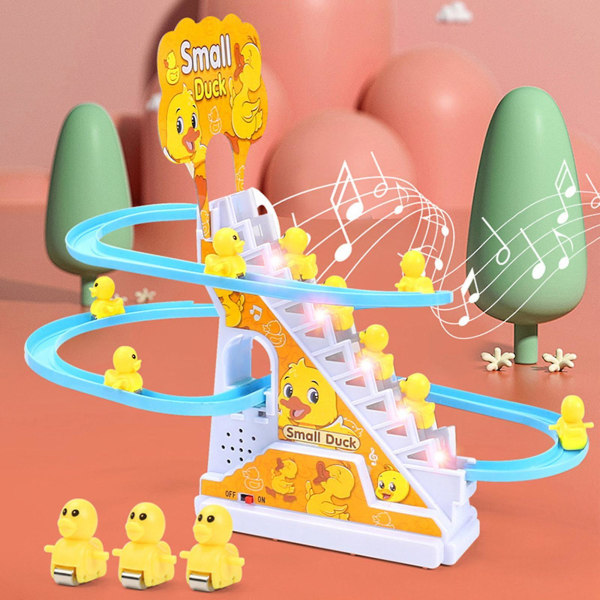 Elektrisk anka klättertrappa Leksak inomhusleksak för pojkar Flickor 9 st Gul anka[HK] 9pcs Yellow Duck