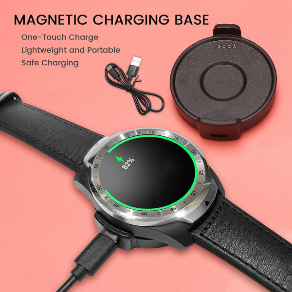 Smart Watch Lader For Pro Usb Data Og Dock Lader Dock Kabel Bluetooth Klokkelader Med 1m Mag[HK] black