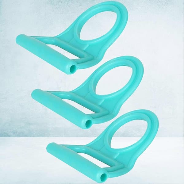 Vannflaskehåndtak i plast for å holde spenne 3 stk. Arbeidsbesparende blå ring [HK]