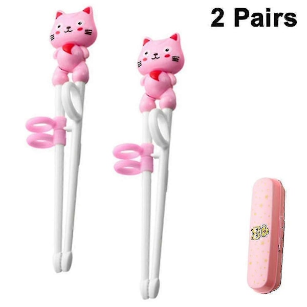 2 Par Träningspinnar, Lära-sig-pinnar för Barn [HK] Pink