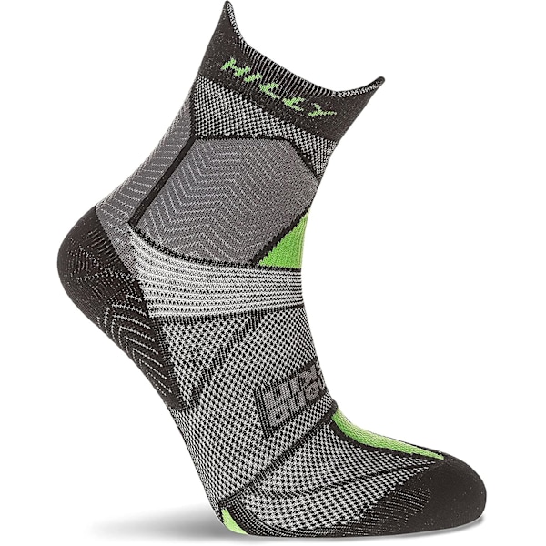Marathon Fresh Unisex Løbesokker,[HK] Large Black/Grey/Lime Green