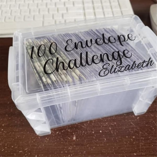 100 kpl Envelope Challenge Box Set, Budget Planner Book budjetointia varten ([HK])