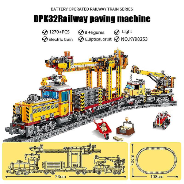 Rakennuspalikat Sähköjuna | Kazi Blocks Rakennus | Kazi Technic Juna - Sähkö - [hy][HK] 98238 without box