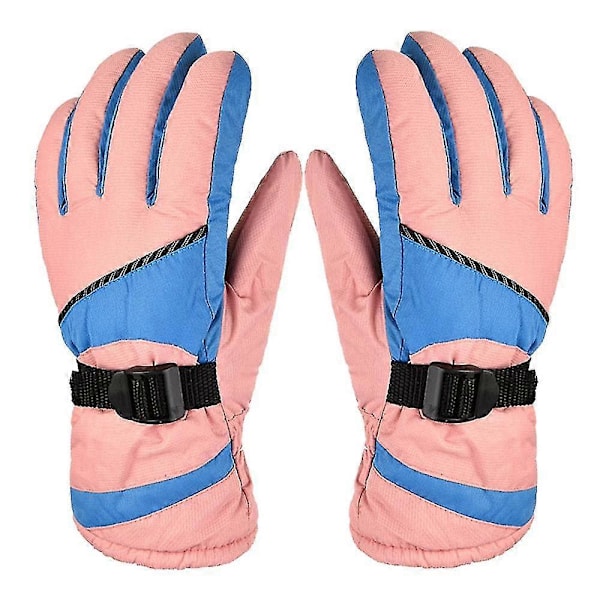 Touchscreen Varme Vandtætte Ridehandsker Tykkere Voksen Kolde Vinter Udendørs [HK] Style1 Pink