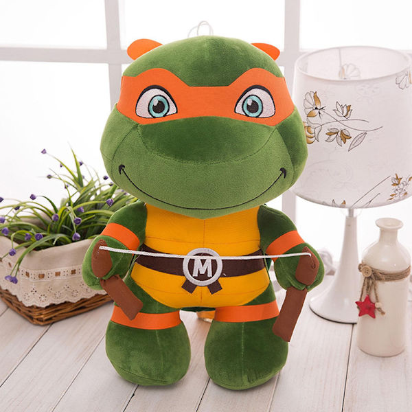 Teenage Mutant Ninja Turtles Plysch Tmnt Leonardo Plushie Söta Sköldpadds Plushies Dockor För Barn[HhkK] Orange 35cm