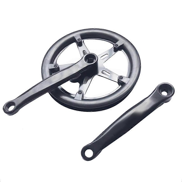 46T Vägcykel Vevparti Enkel Hastighet 170mm Cykel Vevlager Ihålig Tandplatta Cykel Vevparti Sproc[HK] Black